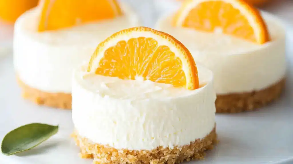 orange creamsicle mini cheesecakes