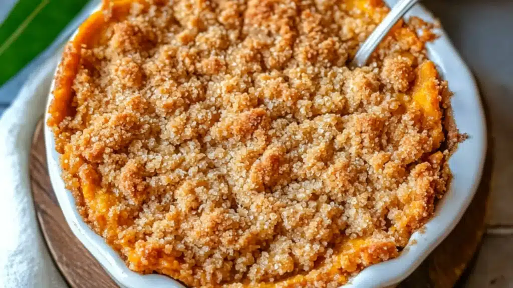 Sweet Potato Pie With Crumble Topping