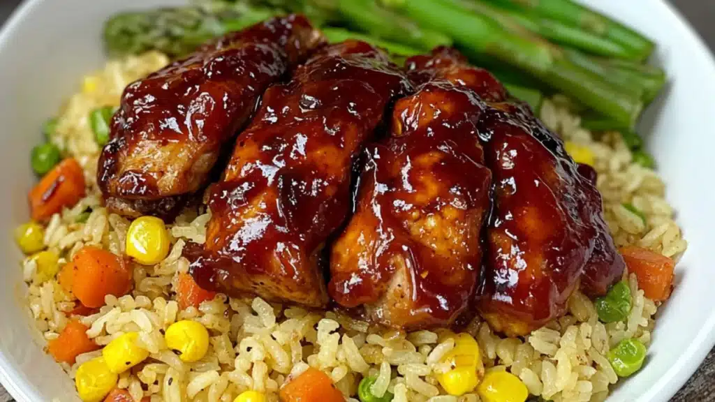 Honey BBQ Chicken Rice