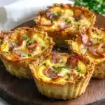 Bacon and Cheese Quiche With Hashbrown Crust