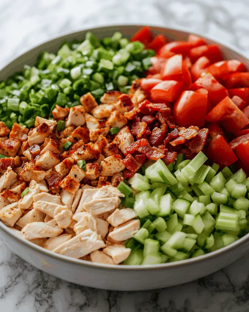 BLT Chicken Salad Lettuce Wraps