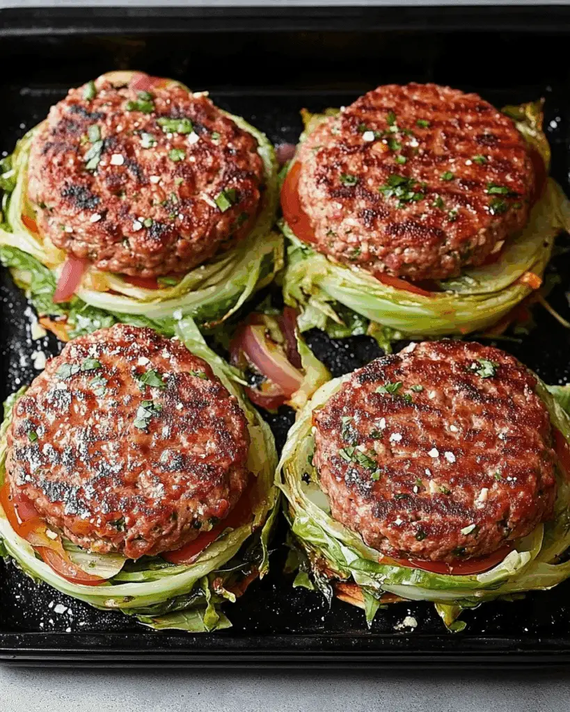 Oven Baked Cabbage Burgers