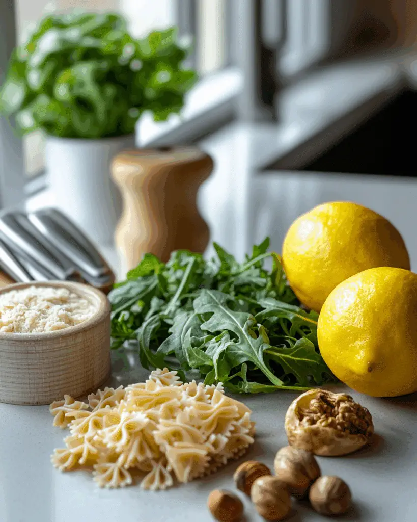 Lemon Arugula Pasta Salad
