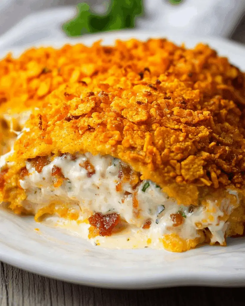 Cream Cheese Bacon Stuffed Doritos Chicken
