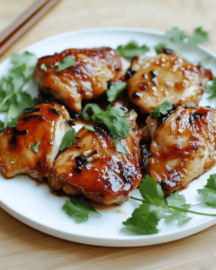 Garlic Miso Chicken Thighs Air Fryer