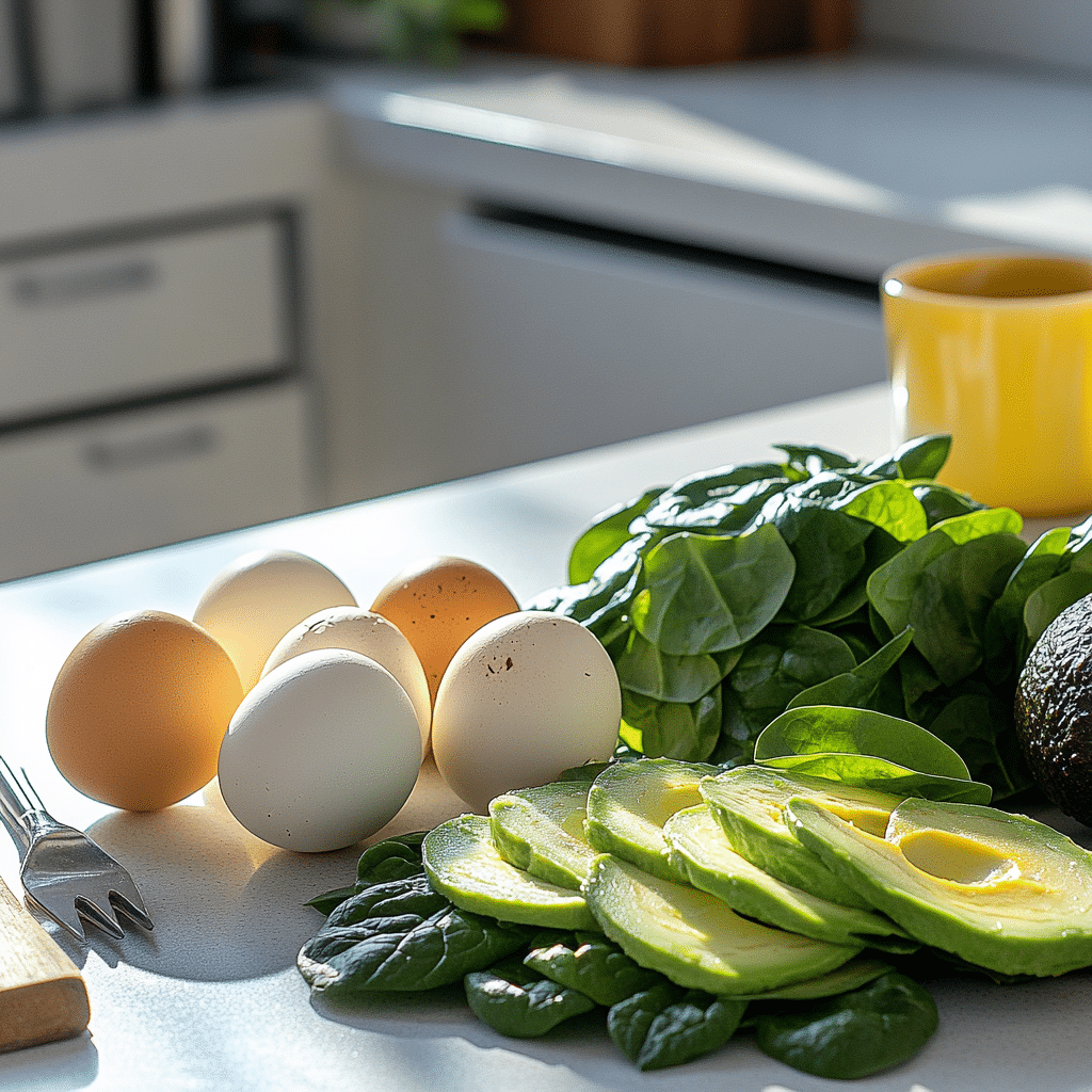 Spinach Avocado Breakfast Quesadilla