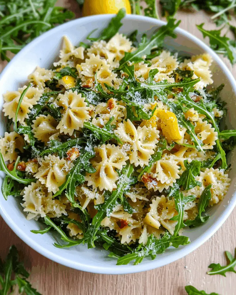Lemon Arugula Pasta Salad