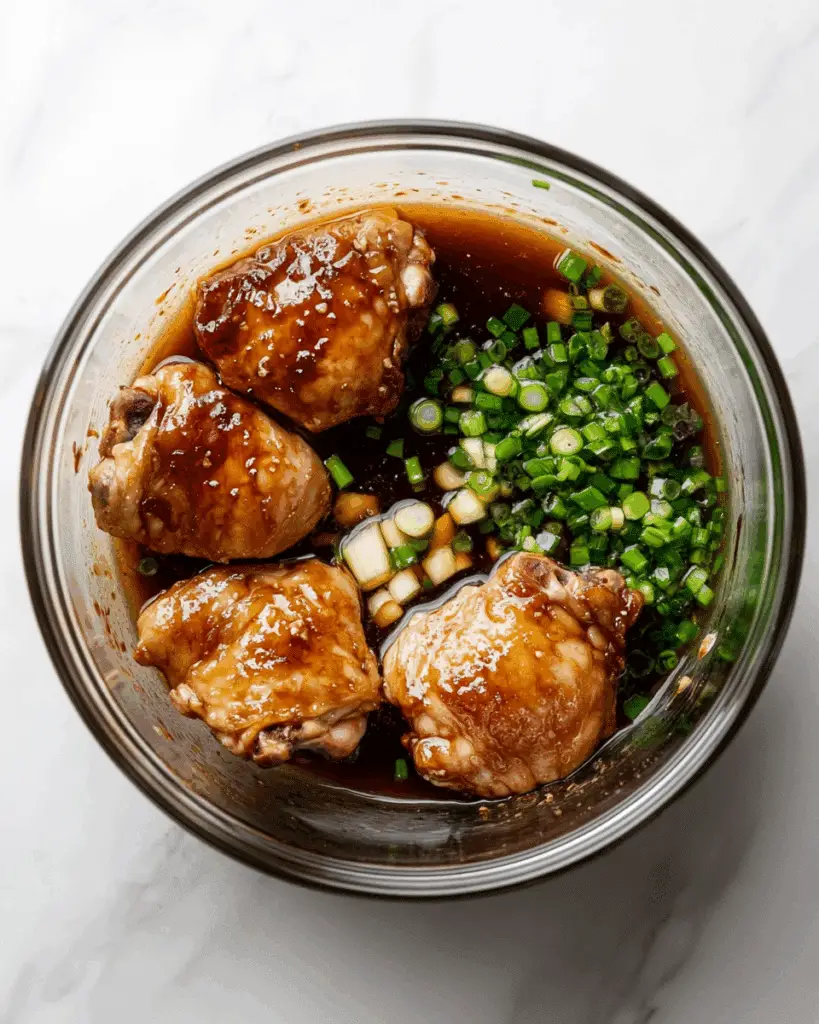 Garlic Miso Chicken Thighs Air Fryer