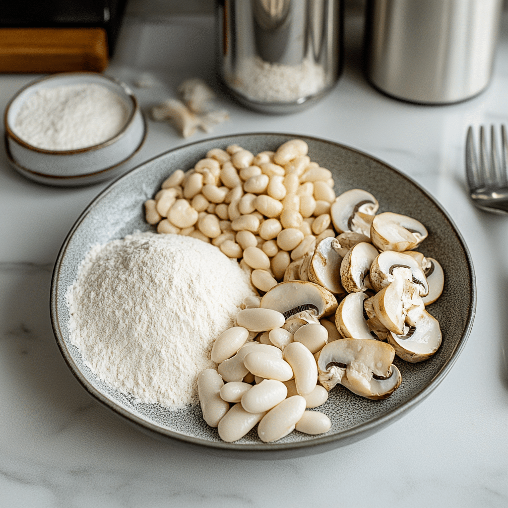 Mushroom and White Bean Pasta