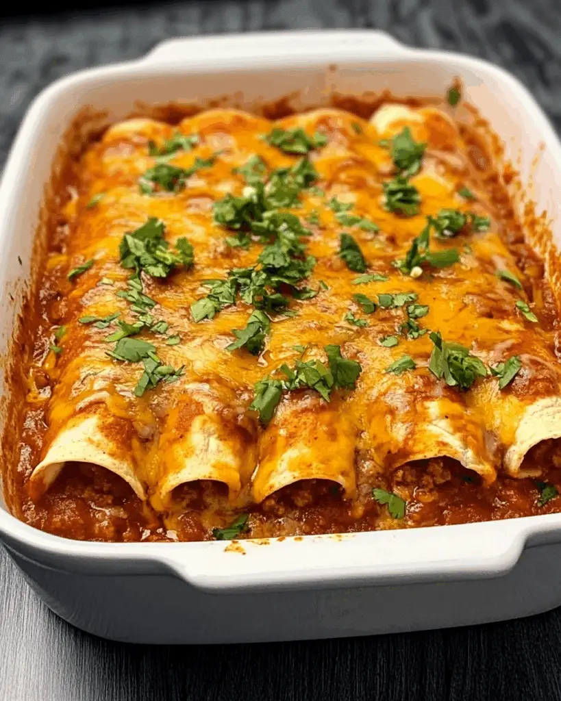 Bean and Cheese Enchiladas
