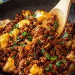 ground beef cauliflower skillet