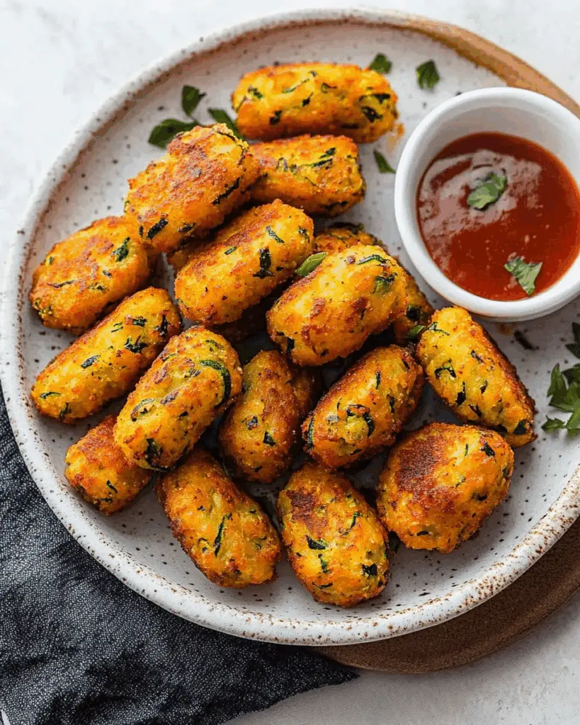 Crispy Baked Zucchini Tots