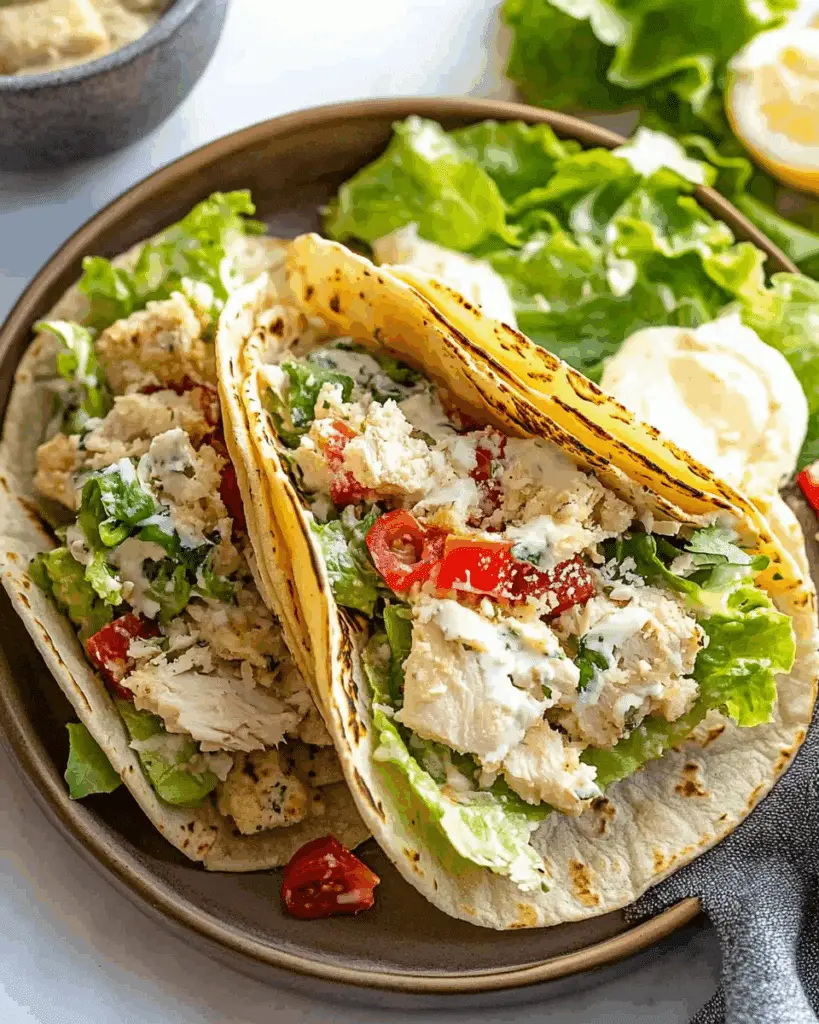 Chicken Caesar Smashed Tacos