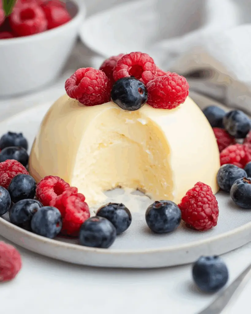 Bavarian cream and berries