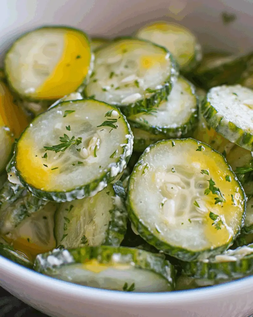 pickle juice ranch cucumber salad 