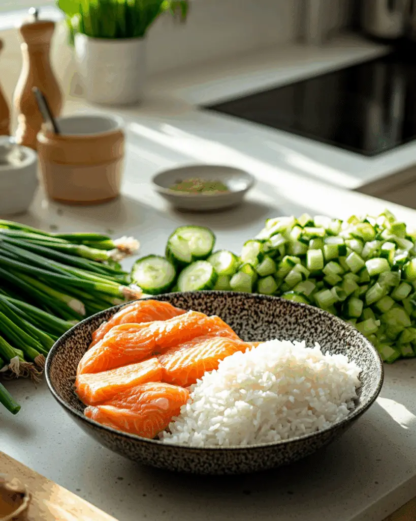 Spicy Salmon Sushi Bake