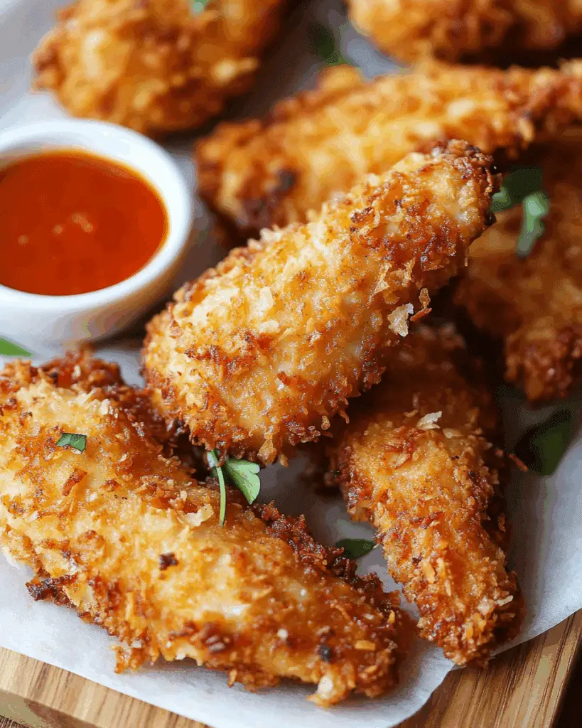 crispy coconut chicken strips