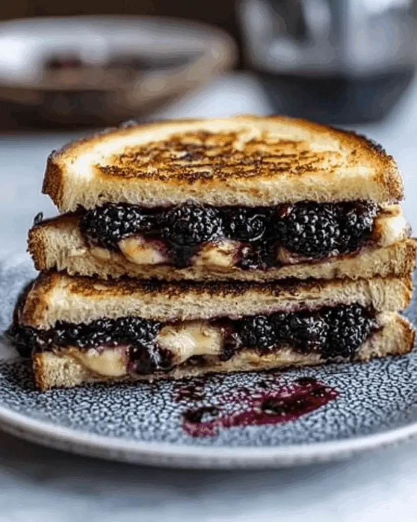 Blackberry Balsamic Brie Grilled Cheese