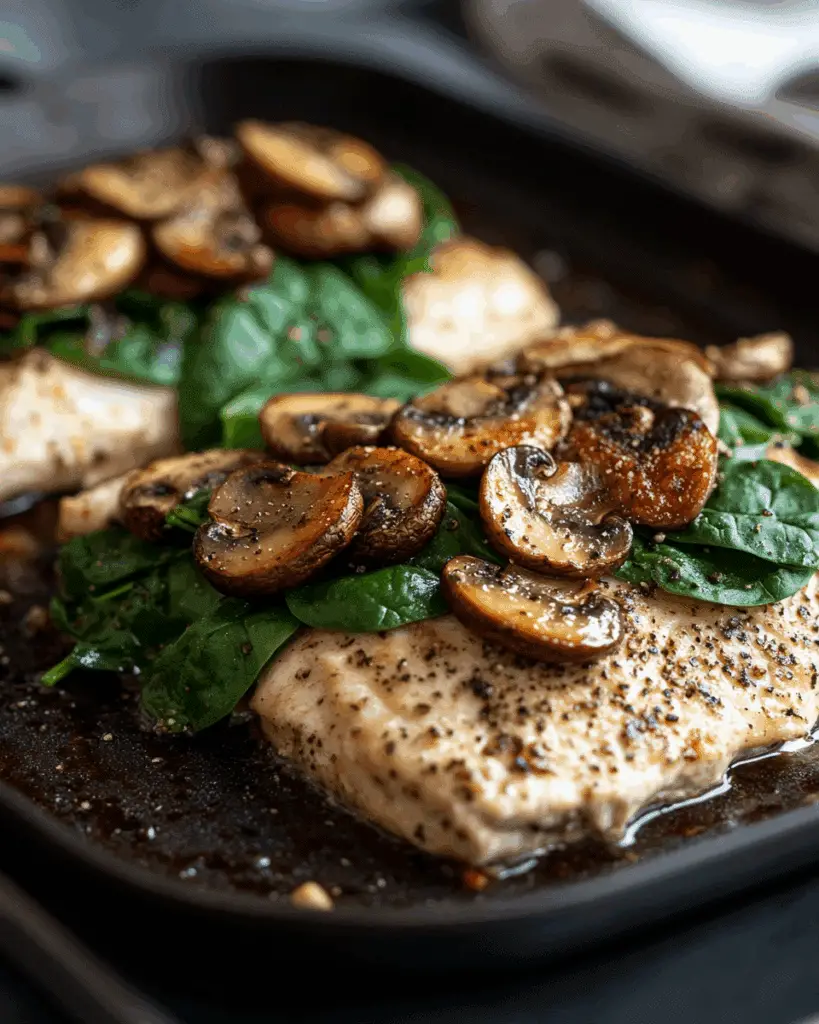 chicken spinach and mushroom