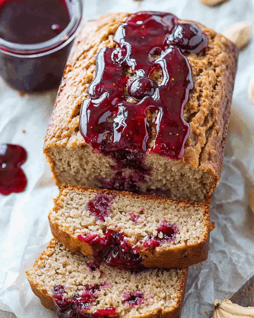 Peanut Butter Jelly Banana Bread
