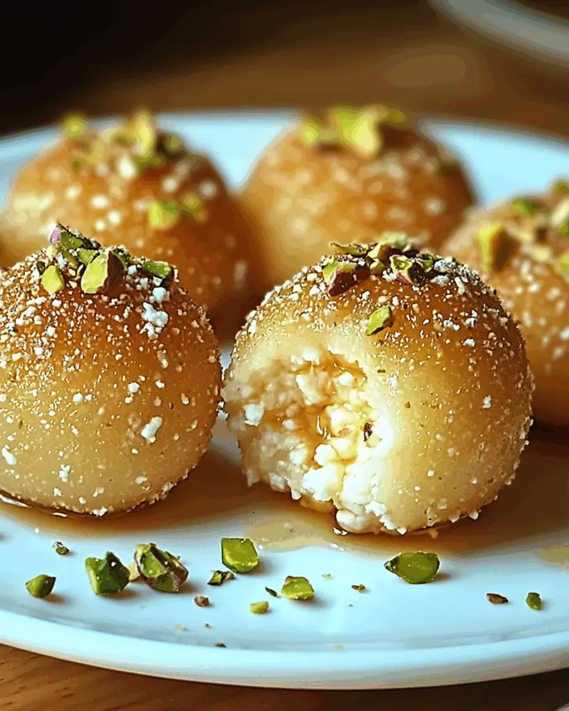 Easy Ricotta Pistachio Honey Bites