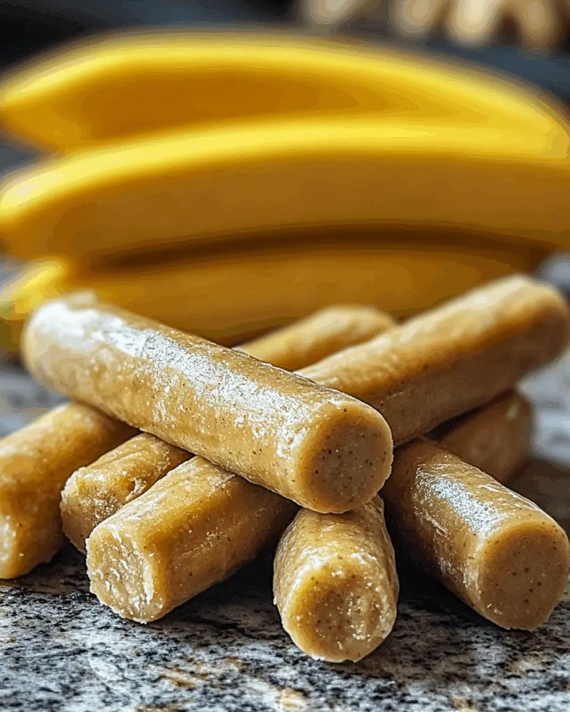 Banana and Peanut Butter Chew Sticks for Dogs 