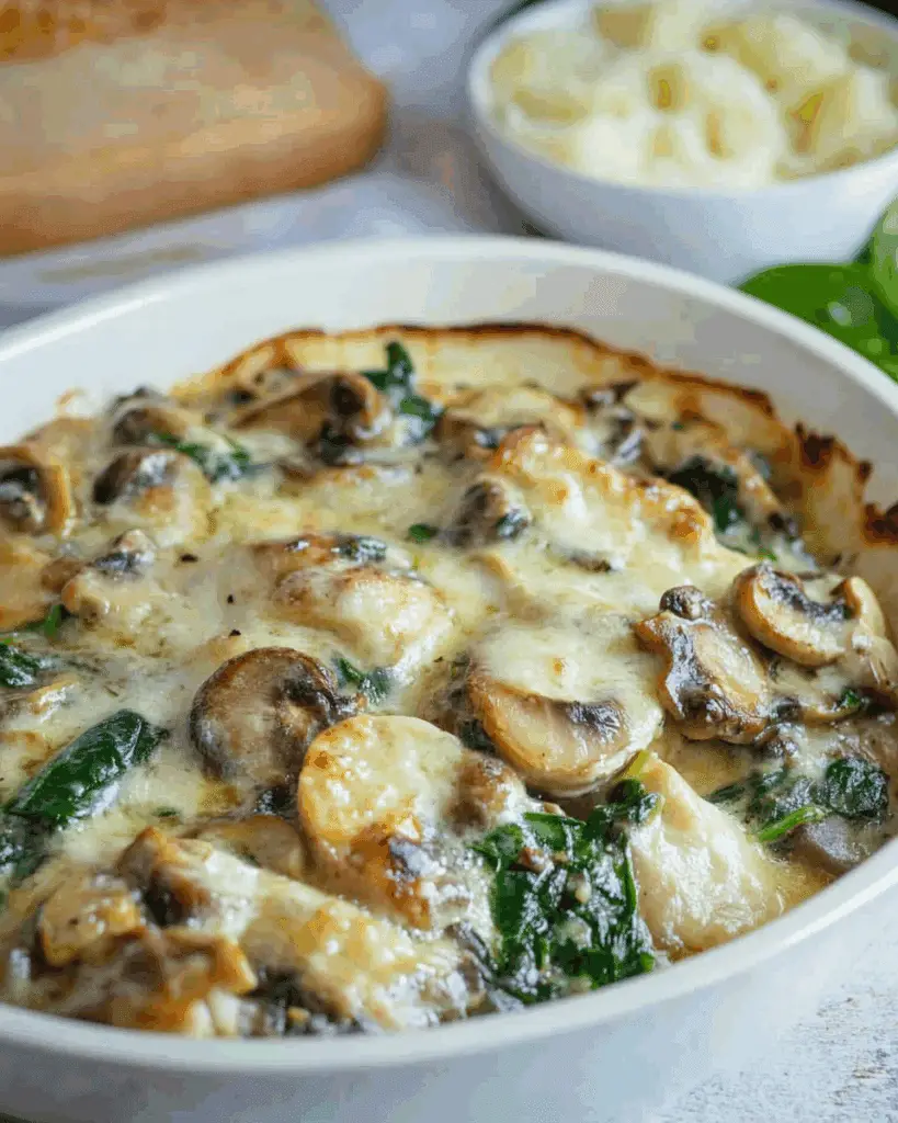 chicken spinach and mushroom