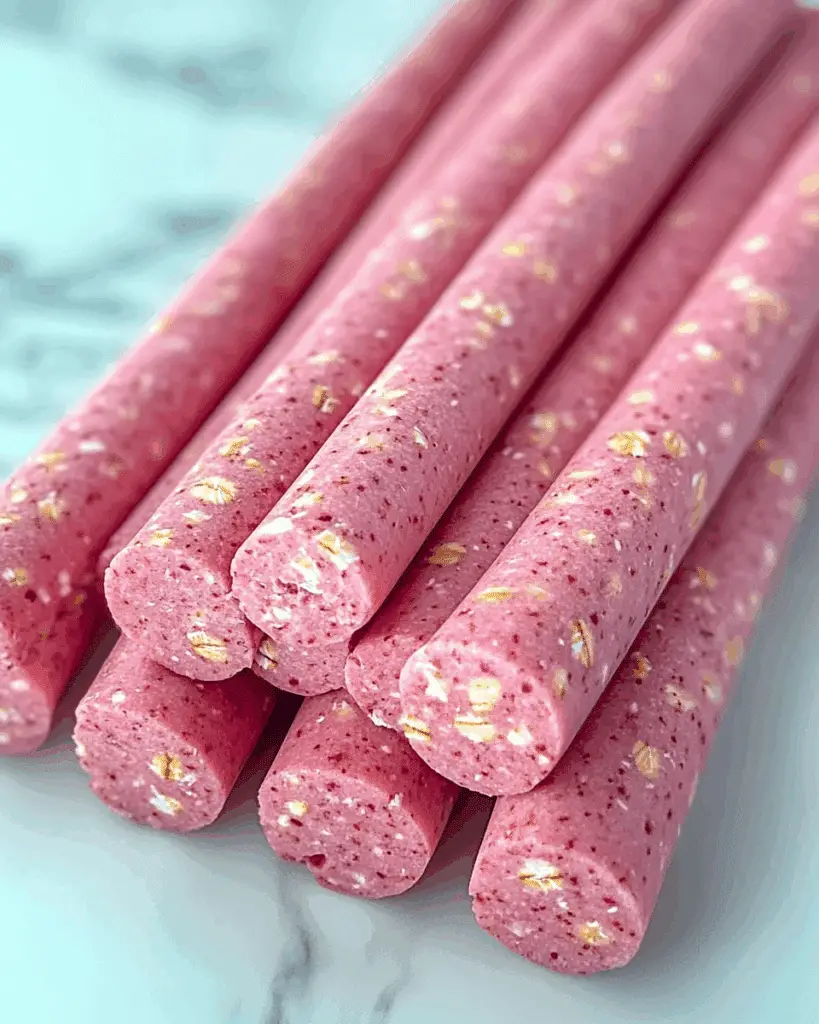 strawberry oat smoothie sticks for dogs