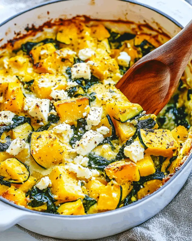  Spinach Zucchini Squash and Feta Casserole