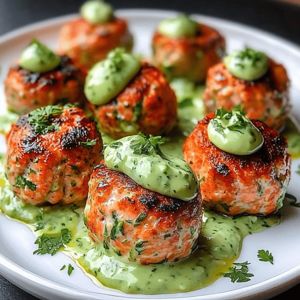 Salmon Meatballs with Avocado