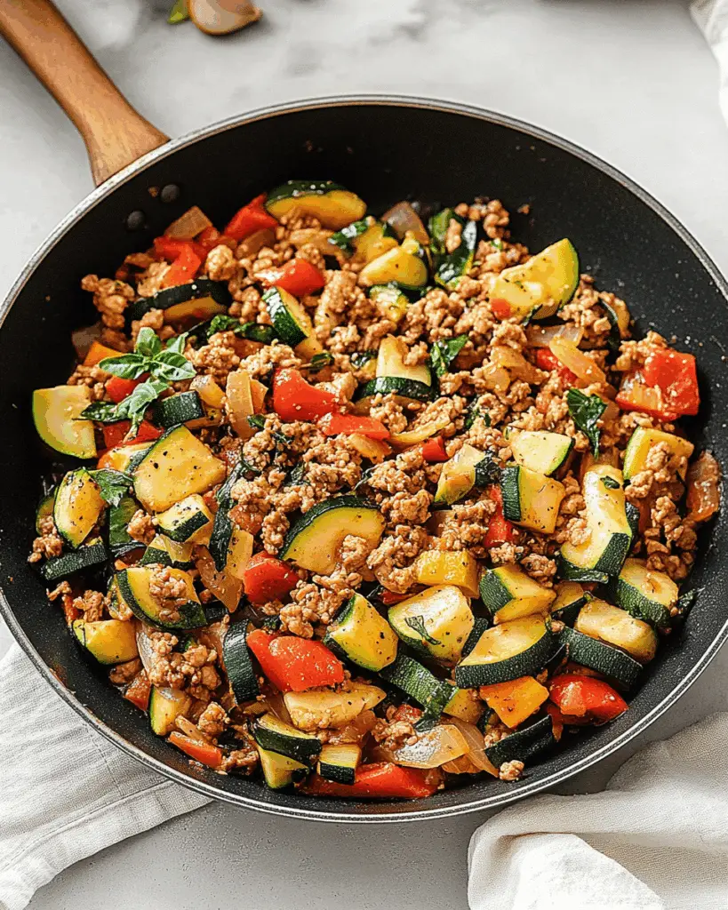 Easy Turkey Zucchini Skillet