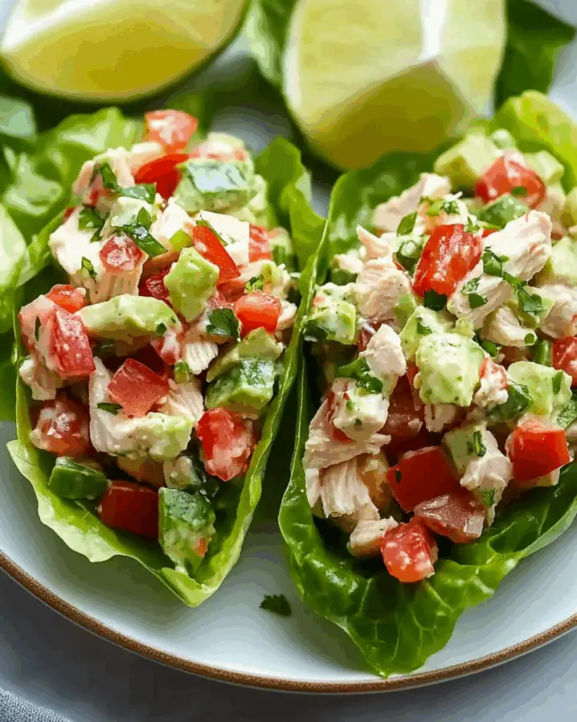 BLT Chicken Salad Lettuce Wraps