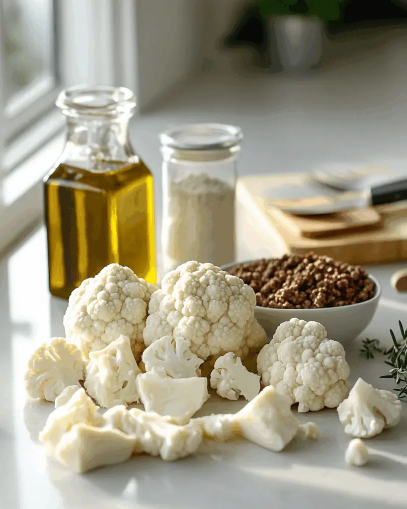 ground beef cauliflower skillet
