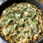 Salsa Verde Chicken Rice Skillet