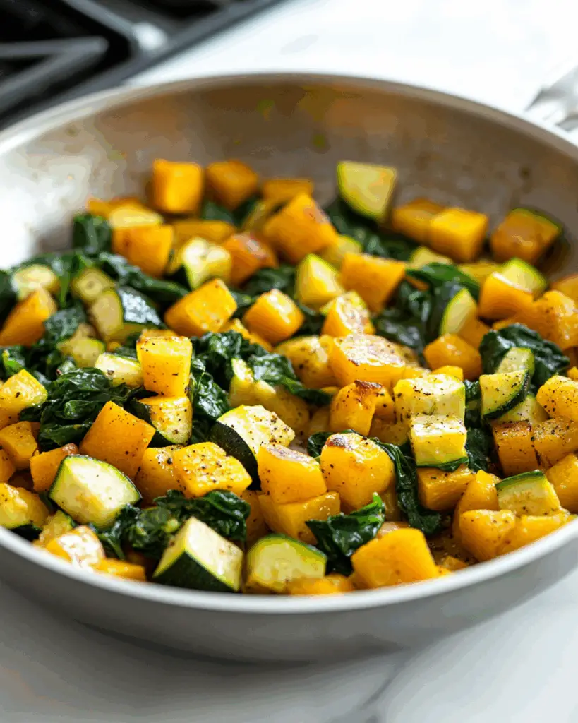 Spinach Zucchini Squash and Feta Casserole