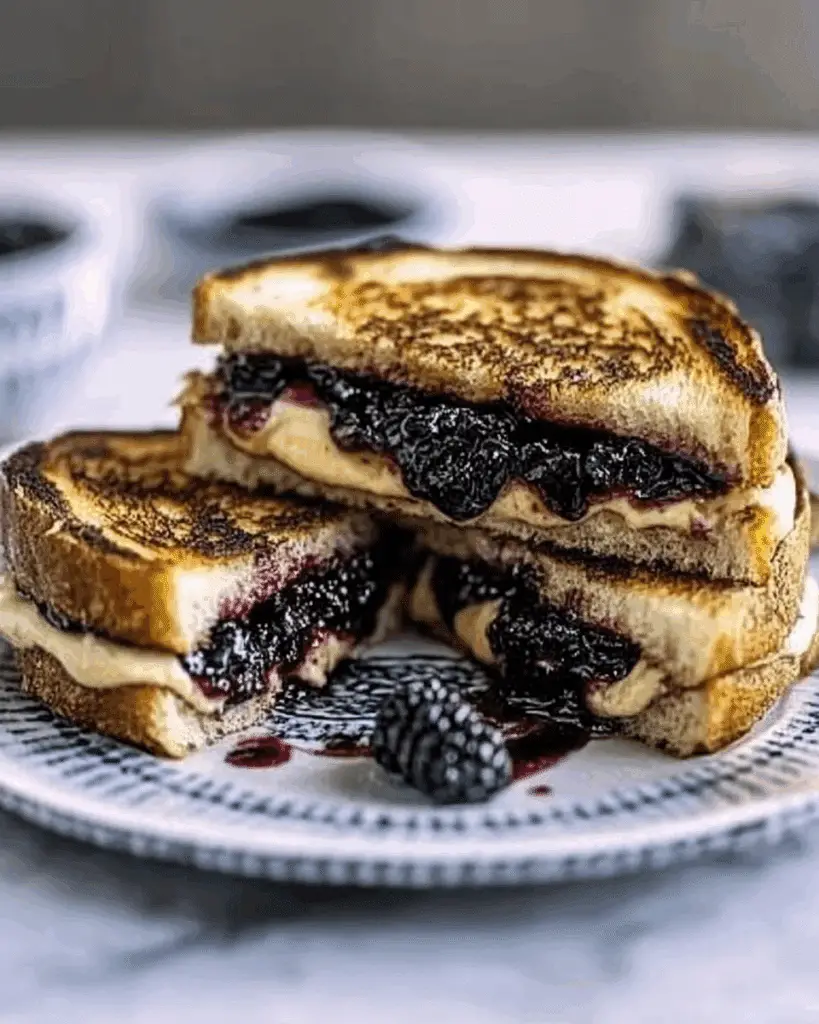 Blackberry Balsamic Brie Grilled Cheese