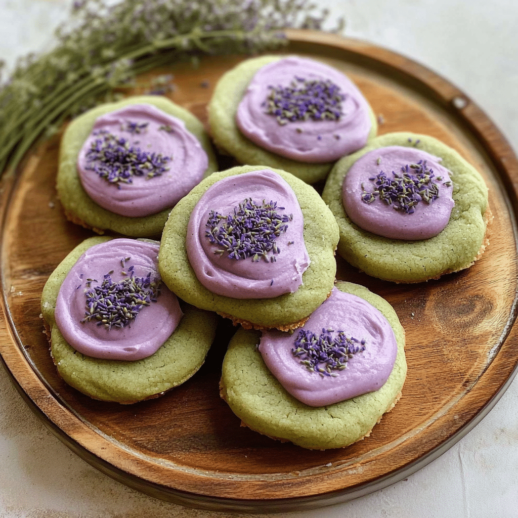 Matcha Lavender Sugar Cookies