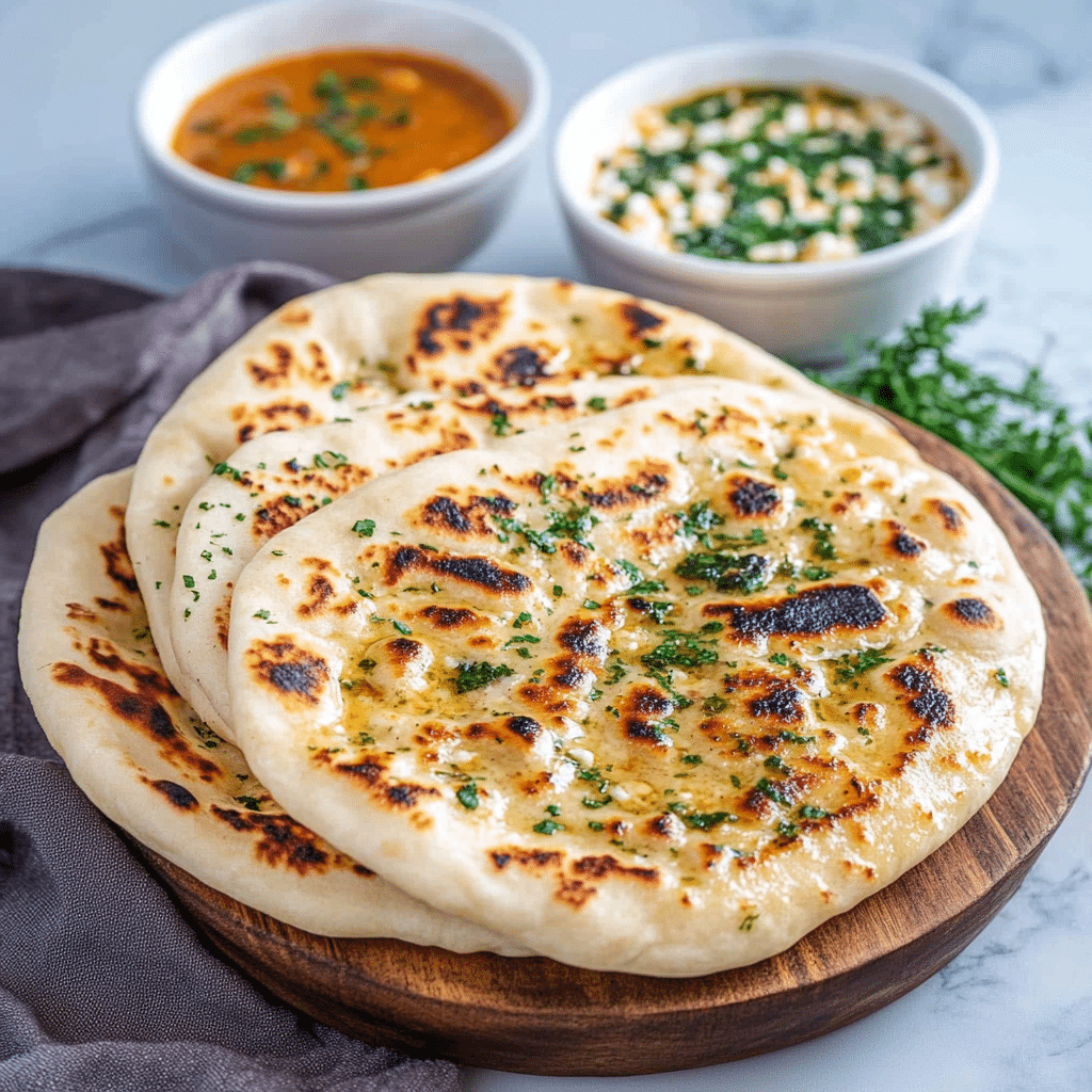 Garlic Cottage Cheese Naan