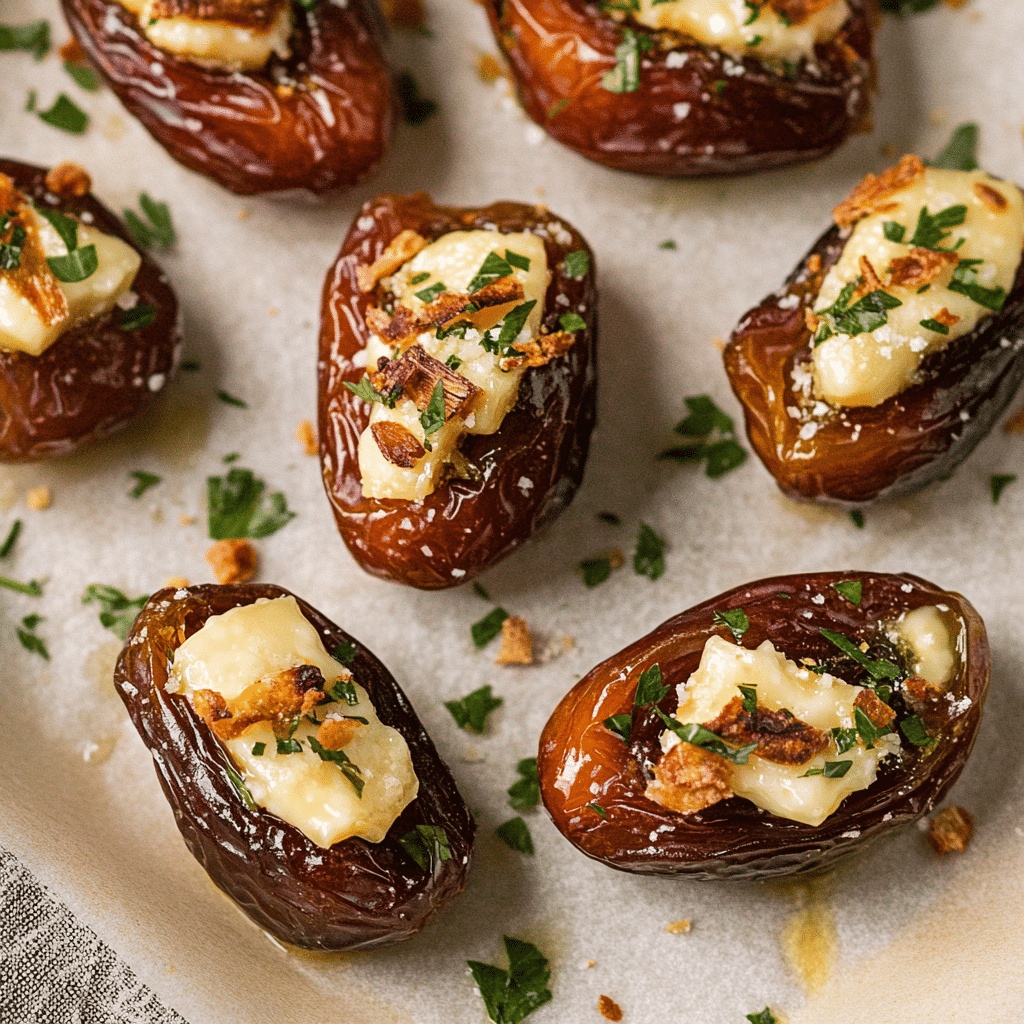 air fryer brie stuffed dates