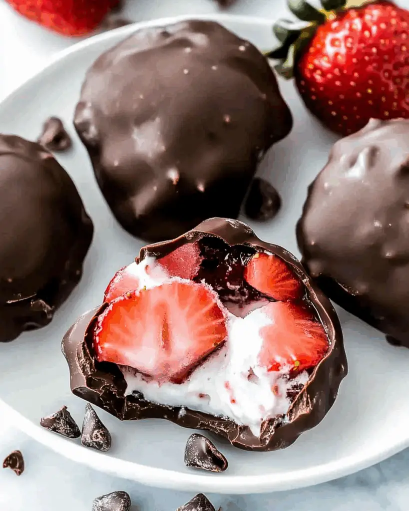 strawberry frozen yogurt bites