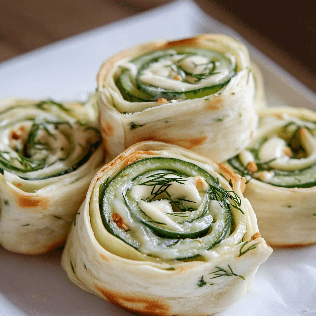 Fresh Dill and Cheese Cucumber Pinwheels