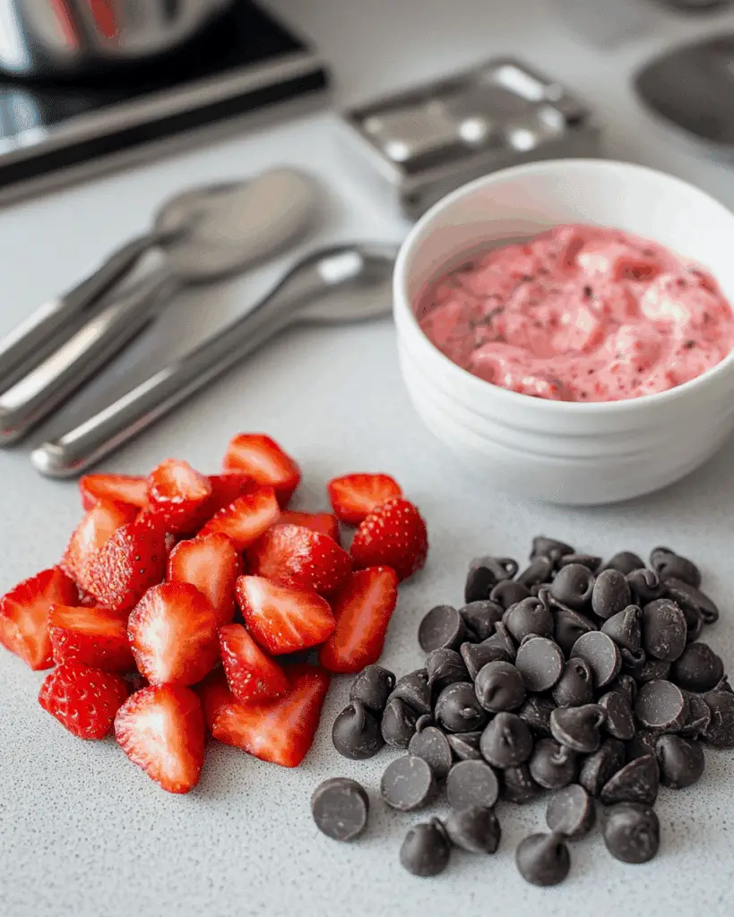 strawberry frozen yogurt bites