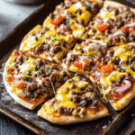 Cheeseburger Flatbread Pizza