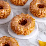 pumpkin rice krispie donuts