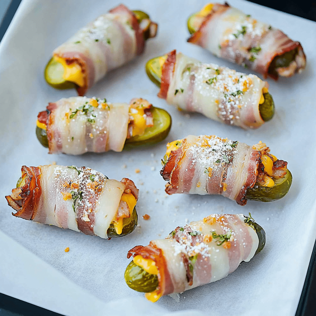 Keto Bacon Wrapped Cheeseburger Pickle Poppers
