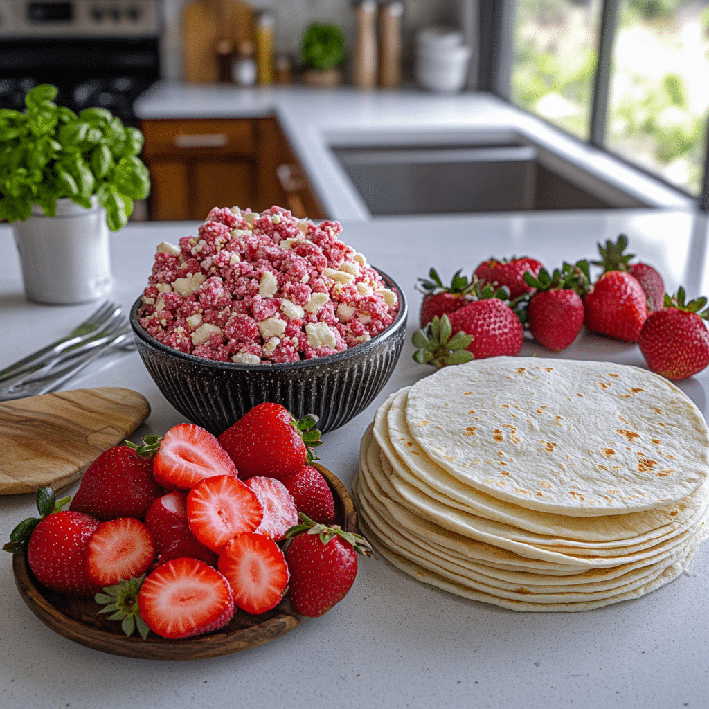 Strawberry Crunch Cheesecake Tacos