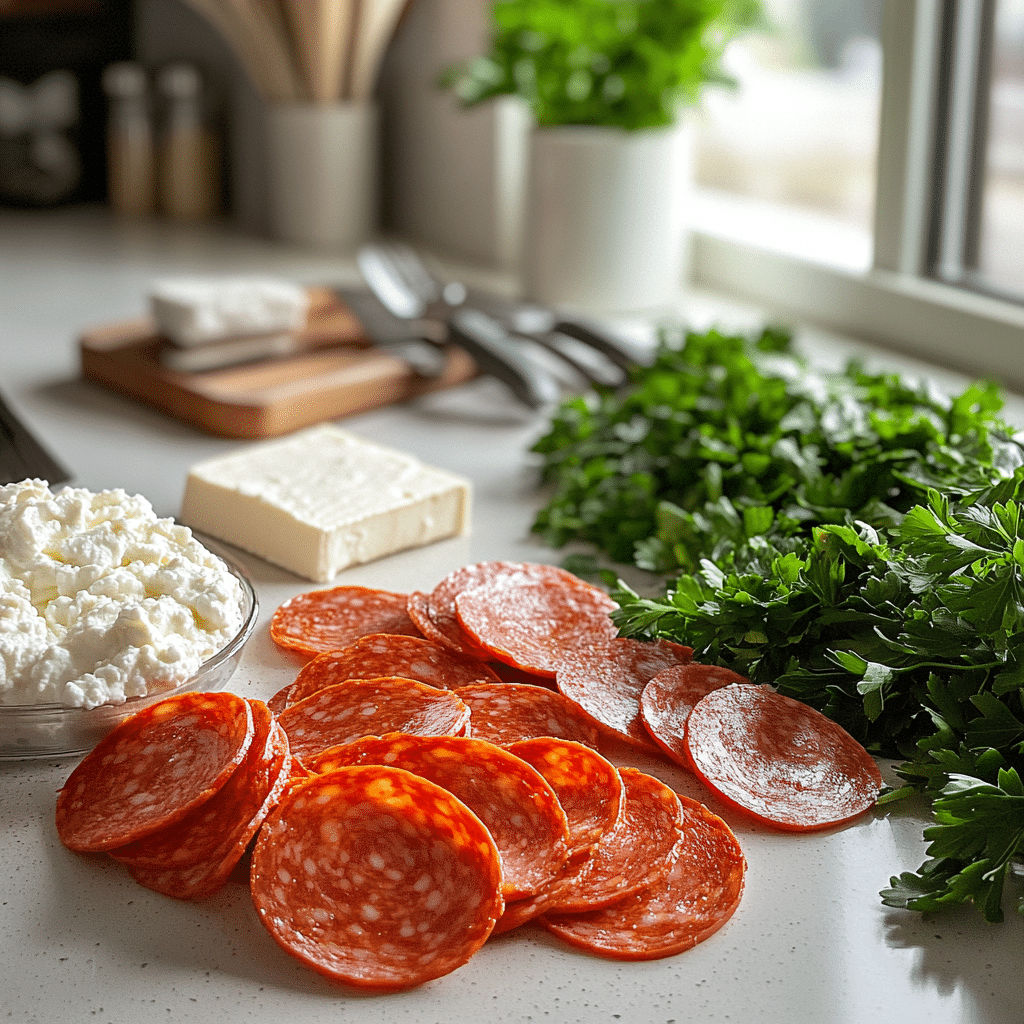 Pepperoni Pizza Lasagna Roll Ups