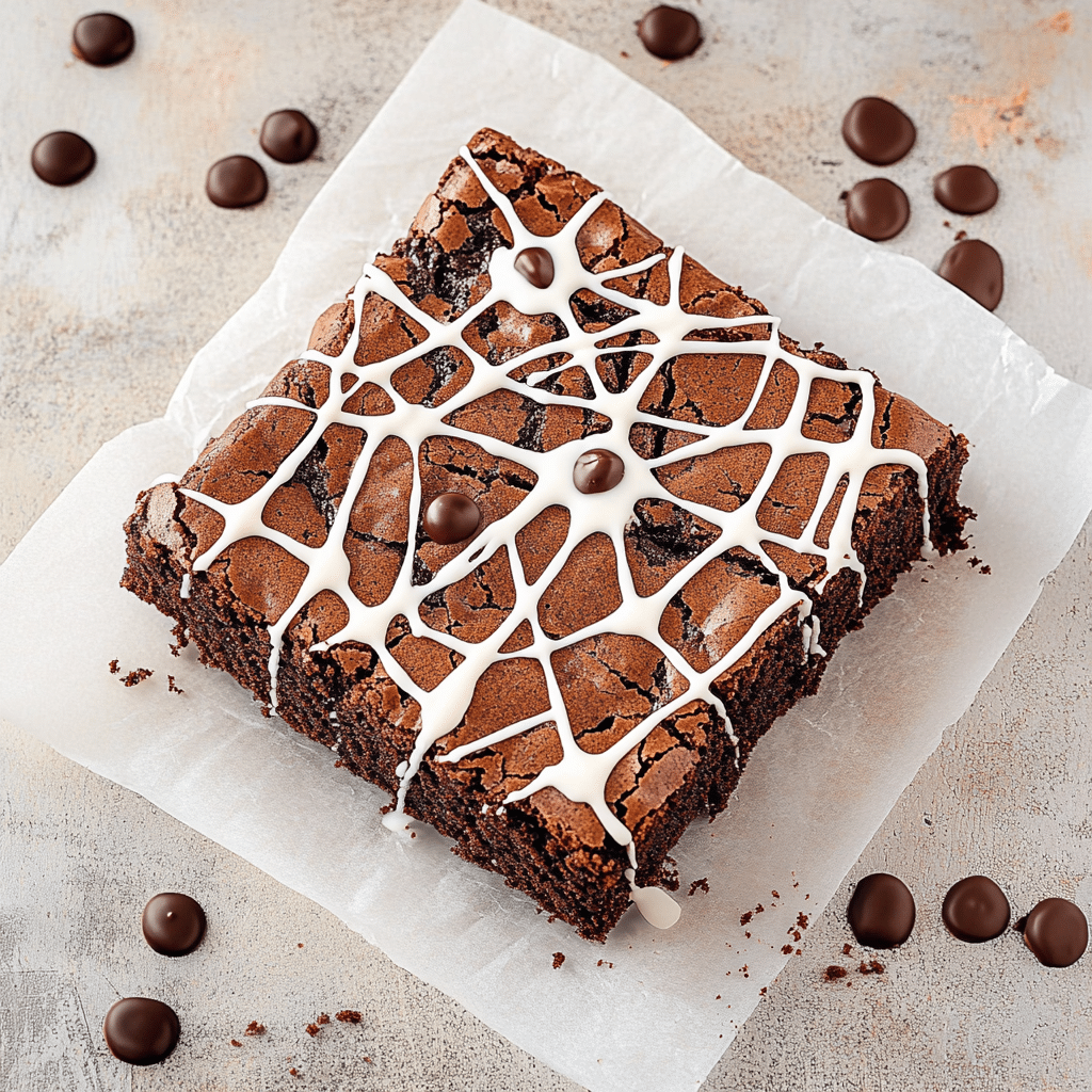 Spider Web Brownies