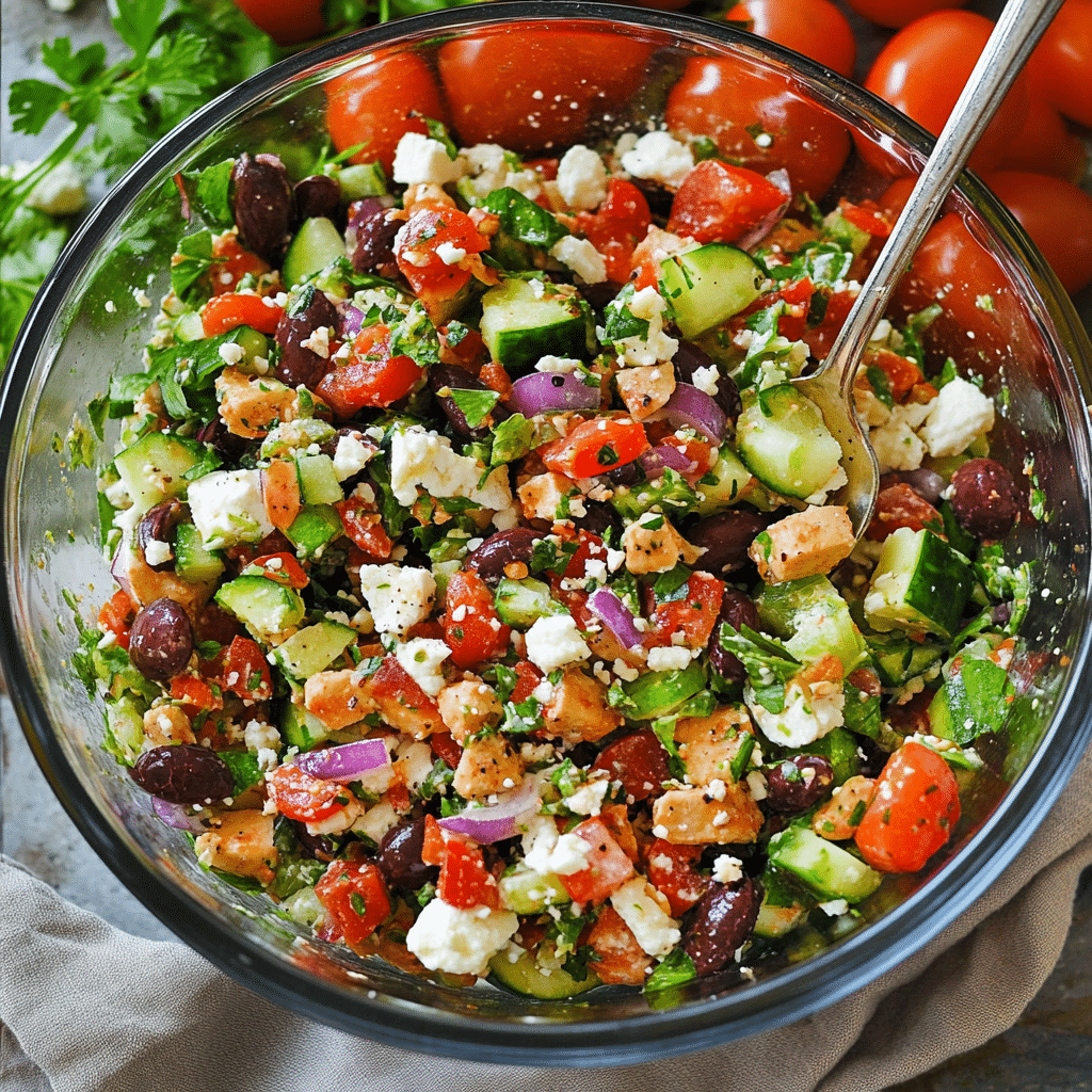 Vegan Chopped Greek Salad Sandwiches