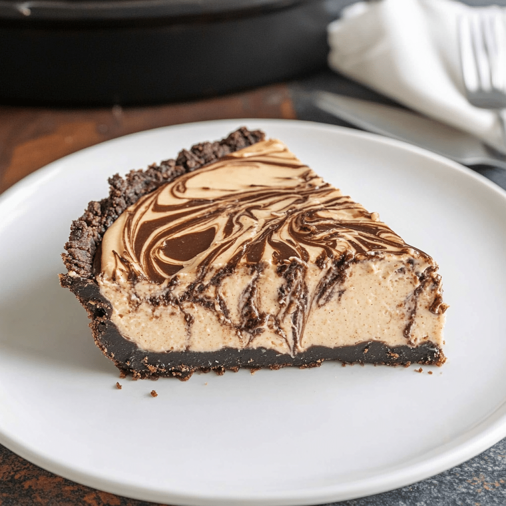 Peanut Butter Fudge Swirl Pie